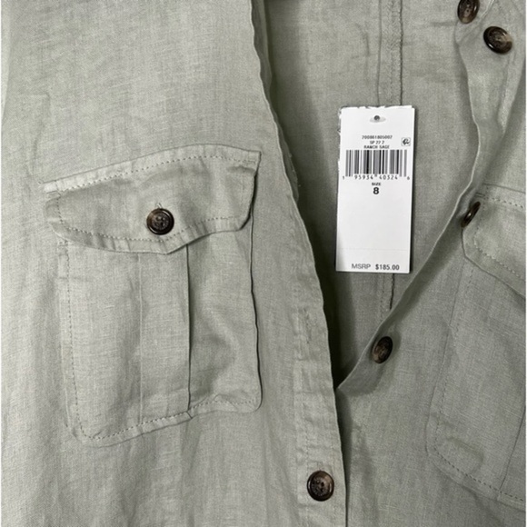 Lauren Ralph Lauren Linen Dress, Ranch Sage, size 8 NWT - Picture 4 of 6